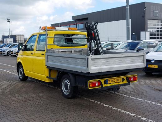 Volkswagen Transporter 2.0 TDI L2H1 DC Hiab kraan Kastinrichting Trekhaak Airco Cruise Comfortline ActivLease financial lease