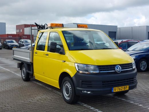 Volkswagen Transporter 2.0 TDI L2H1 DC Hiab kraan Kastinrichting Trekhaak Airco Cruise Comfortline ActivLease financial lease
