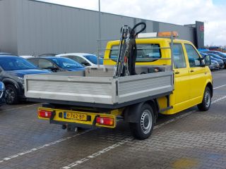 Volkswagen Transporter 2.0 TDI L2H1 DC Hiab kraan Kastinrichting Trekhaak Airco Cruise Comfortline