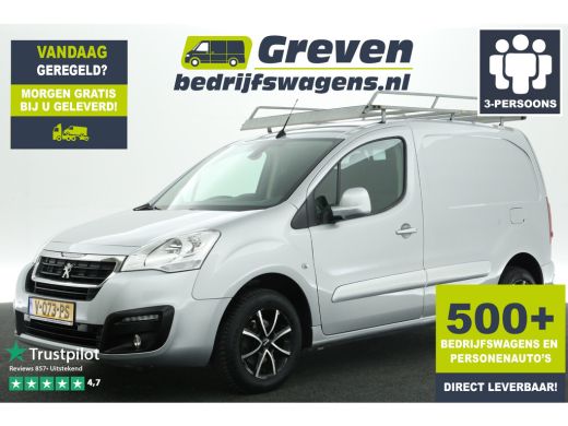 Peugeot Partner 120 1.6 BlueHDi 100PK L1H1 Airco Cruise PDC Navigatie 3 Persoons Imperiaal 15"LMV Trekhaak