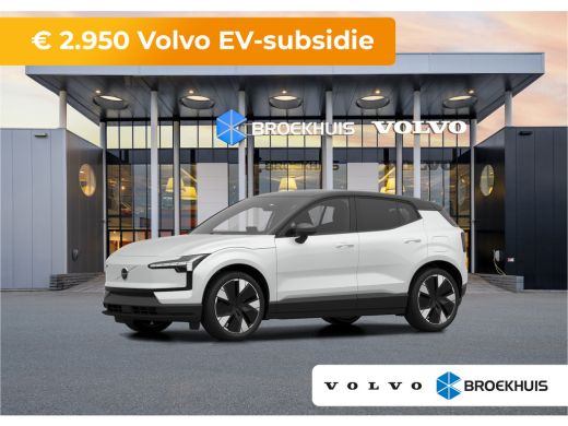 Volvo EX30 Single Motor Extended Range Plus 69 kWh | 19" Lichtmetalen velgen | LED-verlichting | Getint glas Volvo EX30 Single Motor Extended Range Plus 69 kWh | 19" Lichtmetalen velgen | LED-verlichting | Getint glas