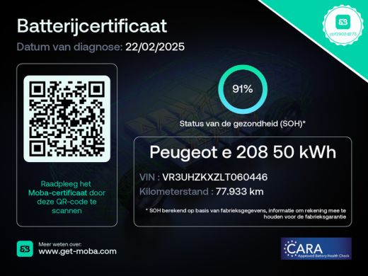 Peugeot e-208 EV GT 350 50 kWh NL AUTO | PANO | CAMERA | ActivLease financial lease