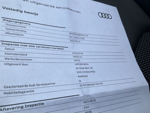 Audi Q2 35 TFSI 150pk Autom S-Line Nav/Cam Stoelverw. + electr. S-Line ActivLease financial lease