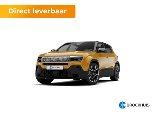 Jeep Avenger 54kWh electric 156 1AT Summit | 18" Diamond Cut lichtmetalen velgen | 360 parkeersensoren | Achte... Jeep Avenger 54kWh electric 156 1AT Summit | 18" Diamond Cut lichtmetalen velgen | 360 parkeersensoren | Achte...