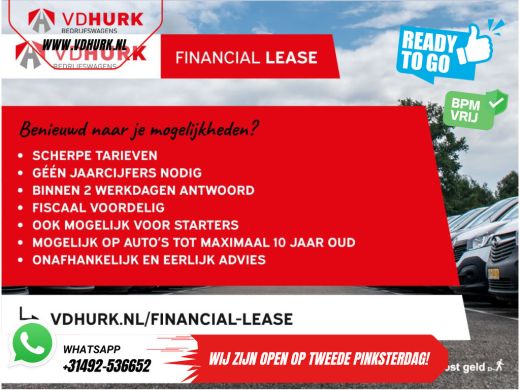 Nissan Townstar 45 kWh 285 km WLTP LED/ Snellader/ Carplay/ Climate/ Camera/ PDC/ Cruise ActivLease financial lease