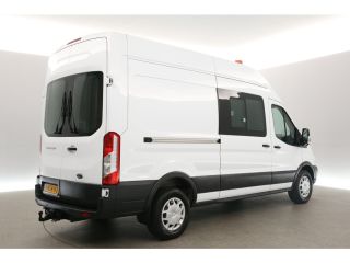 Ford Transit 350 2.0 TDCI L3H3 2800kg Trekgew. Airco Cruise Kasten Parkeersensoren Inrichting 3 Persoons LED T...
