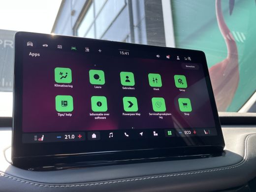 Skoda Enyaq 85 Sportline | Panoramisch dak | Olibo Green | 21" Velgen ActivLease financial lease