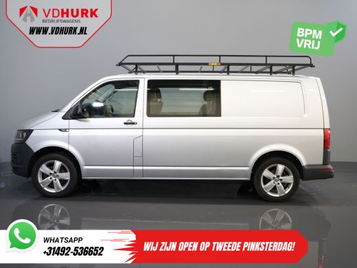 Volkswagen Transporter 2.0 TDI L2 DC Dubbel Cabine BPM VRIJ! NL Auto/ Imperiaal/ Carplay/ 18" LMV/ Cruise/ Trekhaak/ Airco ActivLease financial lease