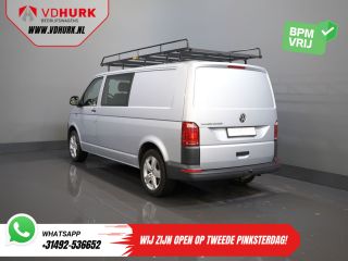 Volkswagen Transporter 2.0 TDI L2 DC Dubbel Cabine BPM VRIJ! NL Auto/ Imperiaal/ Carplay/ 18" LMV/ Cruise/ Trekhaak/ Airco