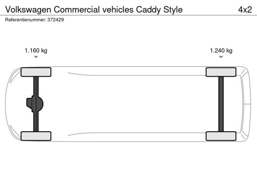 Volkswagen Caddy Volkswagen Commercial vehicles Style | Bumpers in carrosseriekleur | LED koplampen incl. LED mist... ActivLease financial lease