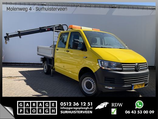 Volkswagen Transporter 2.0 TDI HIAB kraan Kastinrichting Trekhaak Laadkraan Airco Cruise Comfortline DC L2H1 Lang Volkswagen Transporter 2.0 TDI HIAB kraan Kastinrichting Trekhaak Laadkraan Airco Cruise Comfortline DC L2H1 Lang