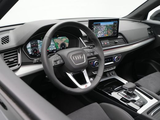 Audi Q5 50 TFSI e 299 pk S edition Panodak, B&O, Luchtvering, Camera, Stoelverwarming 115 ActivLease financial lease