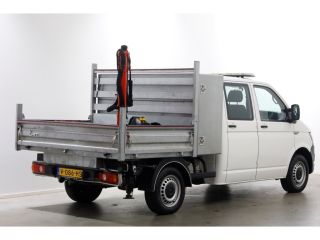 Volkswagen Transporter T6 2.0 TDI 150pk Lang D.C. Open laadbak met Palfinger laadkraan 08-2017