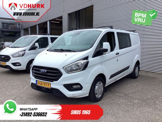 Ford Transit Custom 2.0 TDCI L2 Trend DC Dubbel Cabine BPM VRIJ! Stoelverw./ Carplay/ 2.7t Trekverm./ Navi/ PDC/ Cruise ActivLease financial lease