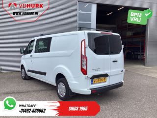 Ford Transit Custom 2.0 TDCI L2 Trend DC Dubbel Cabine BPM VRIJ! Stoelverw./ Carplay/ 2.7t Trekverm./ Navi/ PDC/ Cruise
