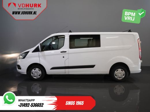 Ford Transit Custom 2.0 TDCI L2 Trend DC Dubbel Cabine BPM VRIJ! Stoelverw./ Carplay/ 2.7t Trekverm./ Navi/ PDC/ Cruise ActivLease financial lease