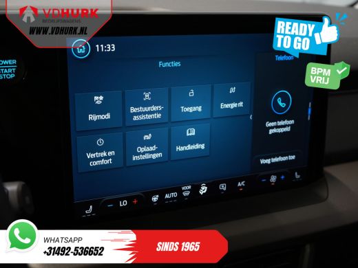 Ford Transit Courier 44 kWh 293km WLTP/ Snellader/ Stoelverw./ Stuurverw./ Carplay/ Camera/ PDC/ Climate ActivLease financial lease