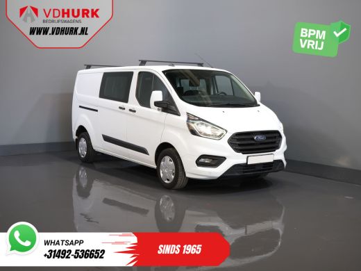 Ford Transit Custom 2.0 TDCI L2 Trend DC Dubbel Cabine BPM VRIJ! NL Auto/ Stoelverw./ Carplay/ 2.7t Trekverm./ Navi/ ...
