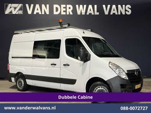 Opel Movano 2.3 Turbo 146pk L2H2 Dubbele cabine Euro6 Airco | Imperiaal | Omvormer | 2500kg Trekhaak Navigati...