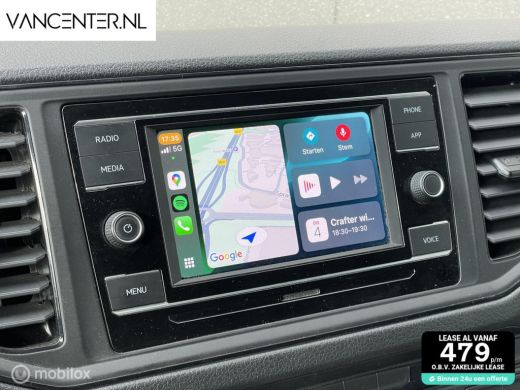 Volkswagen Crafter L3H3 140PK Automaat Carplay Zwart EURO 6 ActivLease financial lease
