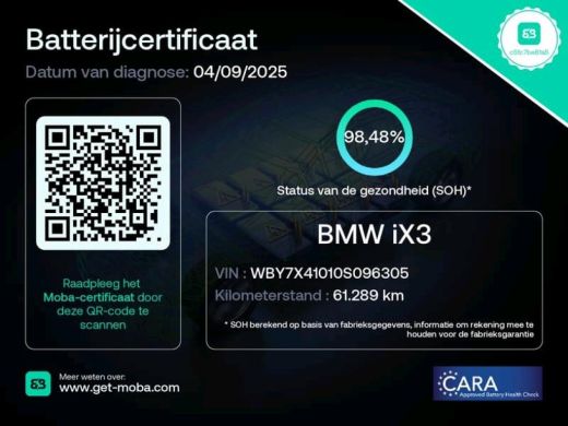 BMW iX3 Executive 80 kWh NL-AUTO | SOH 98% ActivLease financial lease