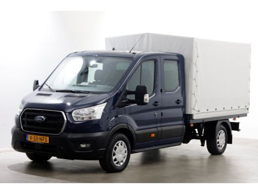 Ford Transit 350 2.0 TDCI 130pk 4x4 L3H1 Trend D.C. Open laadbak met huif 06-2021 ActivLease financial lease