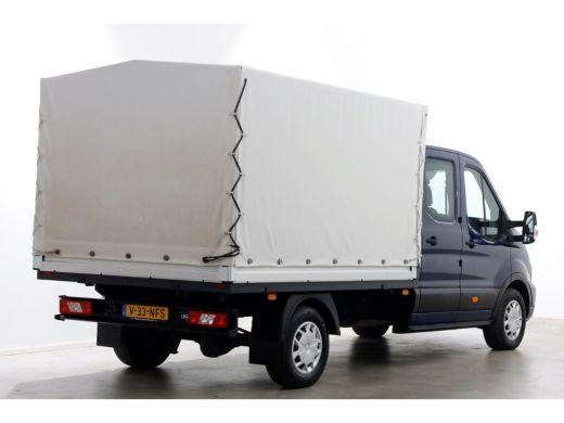 Ford Transit 350 2.0 TDCI 130pk 4x4 L3H1 Trend D.C. Open laadbak met huif 06-2021 ActivLease financial lease