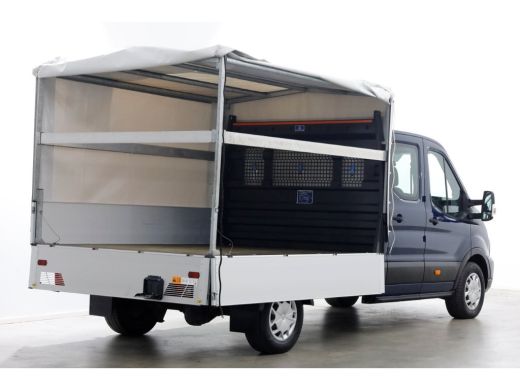 Ford Transit 350 2.0 TDCI 130pk 4x4 L3H1 Trend D.C. Open laadbak met huif 06-2021 ActivLease financial lease