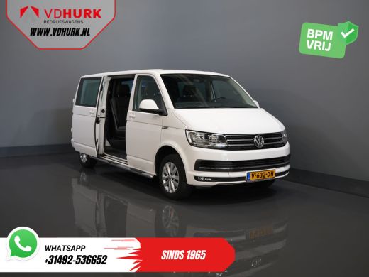 Volkswagen Transporter T6 2.0 TDI 150 pk DSG Aut. L2 Highline E6 DC Dubbel Cabine BPM VRIJ! Carplay/ Alarm/ Leder/ Cruis... ActivLease financial lease
