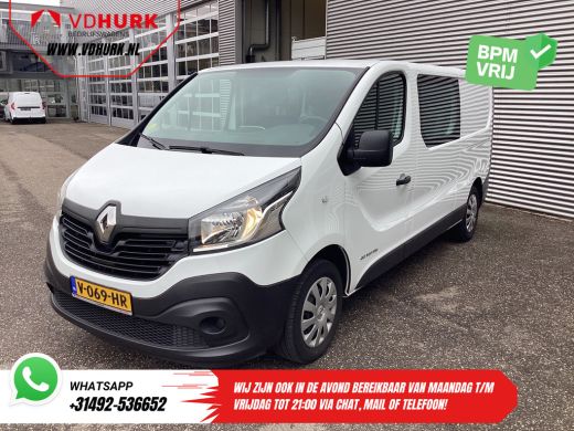 Renault Trafic 1.6 dCi 125 pk L2 DC Dubbel Cabine BPM VRIJ NL Auto/ Camera/ Cruise/ Navi/ Airco/ Trekhaak ActivLease financial lease