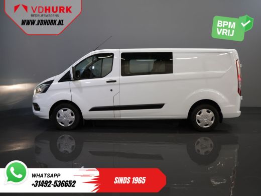 Ford Transit Custom 340 2.0 TDCI 130 pk L2 Dubbel Cabine DC BPM VRIJ! 6 Pers./ 2.8t Trekverm./ PDC/ Cruise/ Trekhaak/... ActivLease financial lease