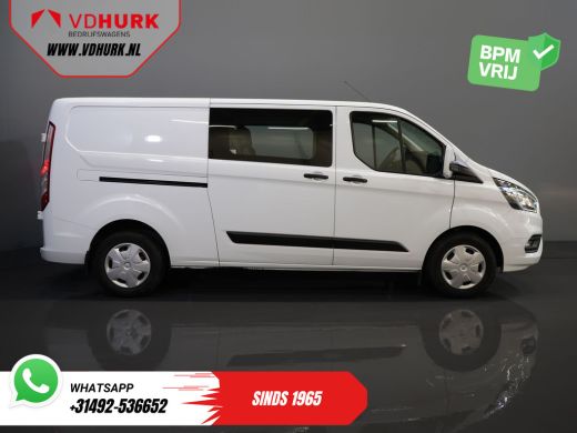 Ford Transit Custom 340 2.0 TDCI 130 pk L2 Dubbel Cabine DC BPM VRIJ! 6 Pers./ 2.8t Trekverm./ PDC/ Cruise/ Trekhaak/... ActivLease financial lease