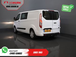 Ford Transit Custom 340 2.0 TDCI 130 pk L2 Dubbel Cabine DC BPM VRIJ! 6 Pers./ 2.8t Trekverm./ PDC/ Cruise/ Trekhaak/...