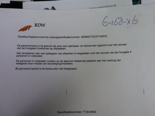 Mercedes-Benz Sprinter Tourer 314 CDI AUT. *EXCL. BTW* ROLSTOEL 9-PERS. + 4 ROLSTOELEN BIERMAN OMBOUW ActivLease financial lease