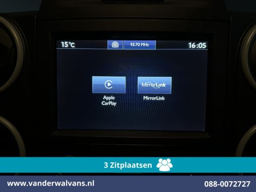 Peugeot Partner 1.6 BlueHDi L1H1 Euro6 Airco | 3-Zits | Navigatie | Apple Carplay | Cruisecontrol Parkeersensoren... ActivLease financial lease