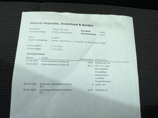 Peugeot Partner 1.5 130PK EURO 6 BlueHDI Premium Cruise control/360camera ActivLease financial lease