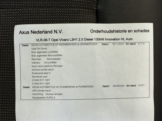 Opel Vivaro 2.0 CDTI 177PK EURO 6 L3H1 Automaat/stoelverwarming/automatische airco ActivLease financial lease