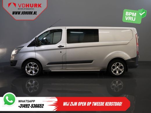 Ford Transit Custom 2.2 TDCI Trend Dubbel Cabine DC L2 BPM VRIJ! NL Auto/ Leder/ Stoelverw./ Camera/ PDC/ LMV/ Sidesteps ActivLease financial lease