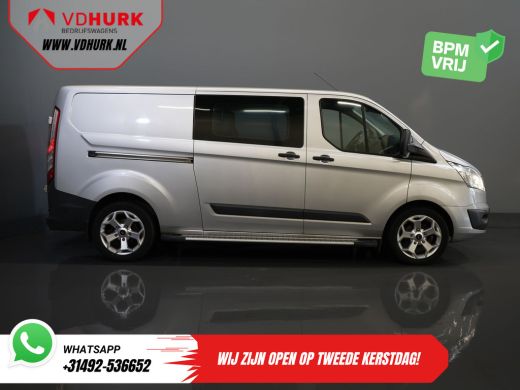 Ford Transit Custom 2.2 TDCI Trend Dubbel Cabine DC L2 BPM VRIJ! NL Auto/ Leder/ Stoelverw./ Camera/ PDC/ LMV/ Sidesteps ActivLease financial lease