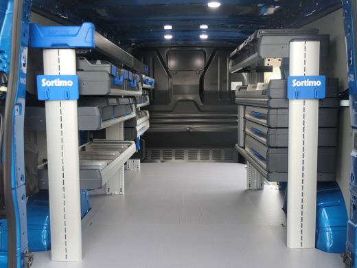 Ford E-Transit Custom 320 L2H1 Limited 65 kWh | Sortimo Inrichting ! | Trekhaak | Adaptive Cruise | BLIS | Stoelverwarm... ActivLease financial lease