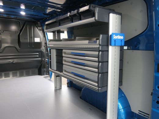 Ford E-Transit Custom 320 L2H1 Limited 65 kWh | Sortimo Inrichting ! | Trekhaak | Adaptive Cruise | BLIS | Stoelverwarm... ActivLease financial lease