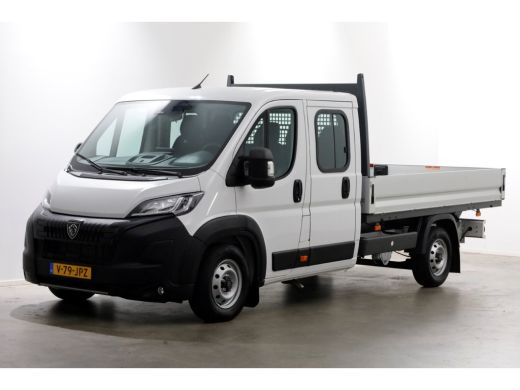 Peugeot Boxer 2.2 BlueHDi 140pk D.C. Open Laadbak Trekhaak 3000kg BPM-Vrij 11-2024 ActivLease financial lease