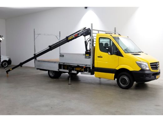 Mercedes-Benz Sprinter 514 CDI 143pk E6 Open Laadbak+HIAB T-CLX 023 Kraan PTO/Trekhaak 3500kg 11-2017 ActivLease financial lease