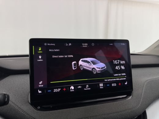 Skoda Enyaq iV 80 [ 3-Fase ] {SOH-88% } (INCL-BTW) *LEATHER-FABRIC | FULL-LED | DIGI-COCKPIT | CAMERA | KEYLESS ... ActivLease financial lease