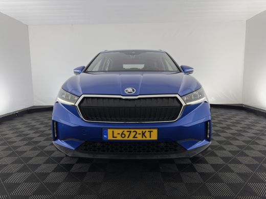 Skoda Enyaq iV 80 [ 3-Fase ] {SOH-88% } (INCL-BTW) *LEATHER-FABRIC | FULL-LED | DIGI-COCKPIT | CAMERA | KEYLESS ... ActivLease financial lease