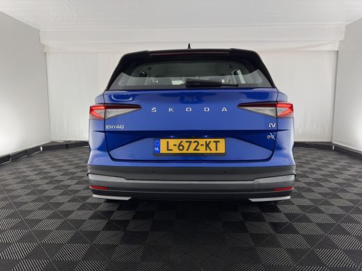 Skoda Enyaq iV 80 [ 3-Fase ] {SOH-88% } (INCL-BTW) *LEATHER-FABRIC | FULL-LED | DIGI-COCKPIT | CAMERA | KEYLESS ... ActivLease financial lease