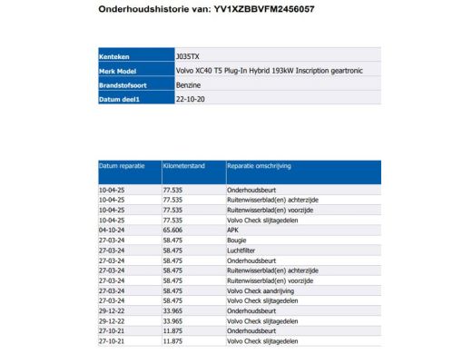 Volvo  XC40 T5 180PK Hybride SOH 91% Inscription / Panoramadak / Leder / Trekhaak / airco-ecc./ Stuurverwarmi... ActivLease financial lease