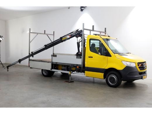 Mercedes-Benz Sprinter 516 CDI 163pk E6 Open Laadbak+HIAB T-CLX 029 Kraan PTO/Trekhaak 3500kg 06-2019 ActivLease financial lease