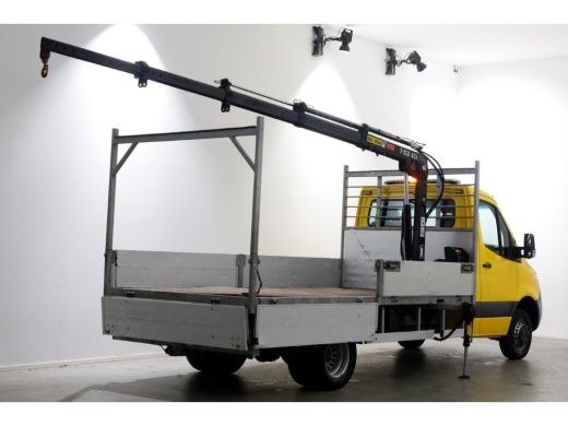 Mercedes-Benz Sprinter 516 CDI 163pk E6 Open Laadbak+HIAB T-CLX 029 Kraan PTO/Trekhaak 3500kg 01-2019 ActivLease financial lease