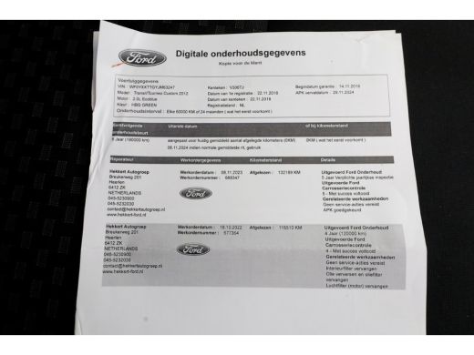 Ford Transit Custom 2.0 TDCI 130pk E6 L2H1 Trend Navi/Camera/2x Schuifdeur 11-2018 ActivLease financial lease